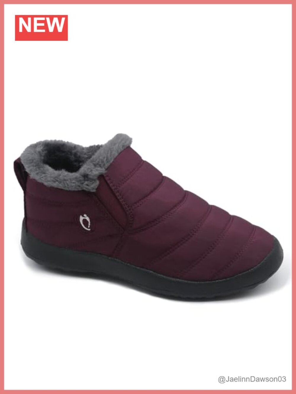 Women's Waterproof Slip-On Ankle Winter Boots Warm Fur Lined Snow Booties